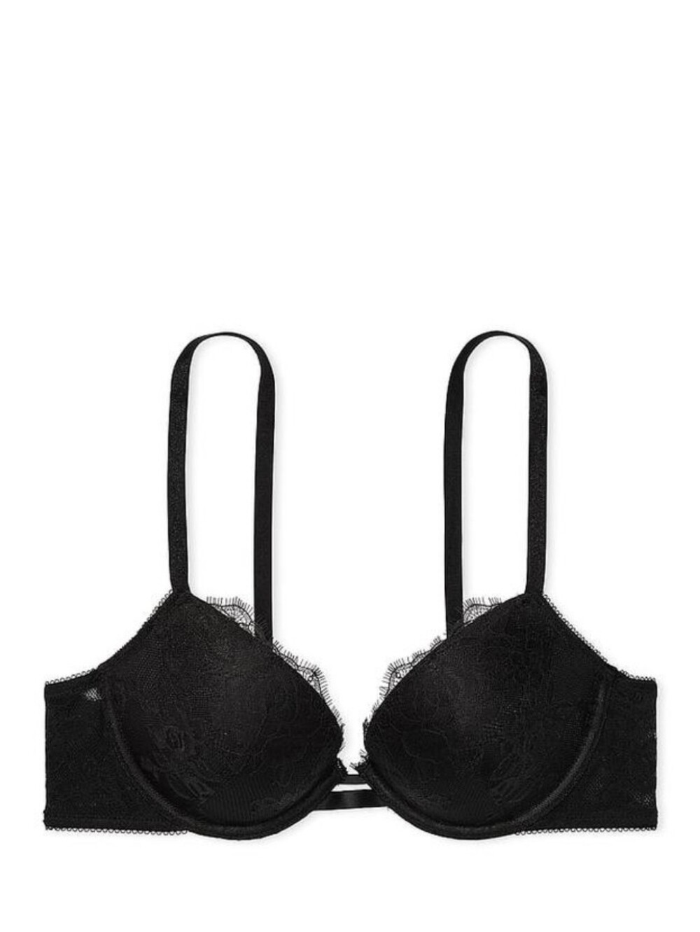 Victoria's Secret Very Sexy Rose Lace Push Up Bra 38B BLACK